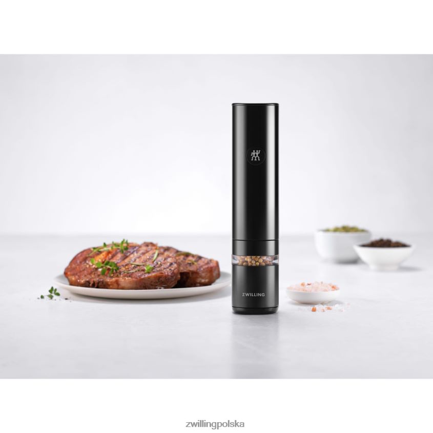 kuchnia pl Zwilling Enfinigy elektryczny młynek do soli/pieprzu, czarny mat 48N488549