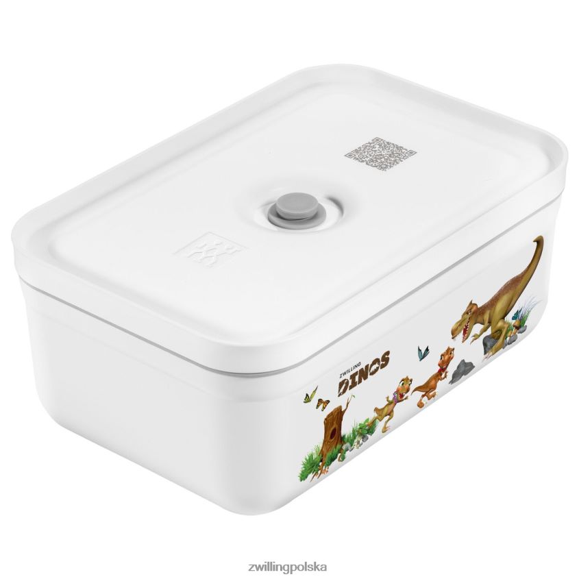 kuchnia pl Zwilling Fresh & Save l Dinos próżniowe pudełko na lunch, plastikowe, biało-szare 48N488513