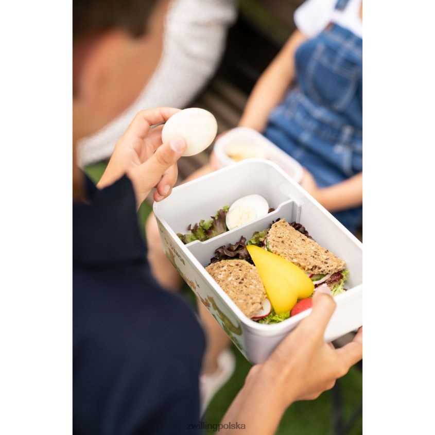 kuchnia pl Zwilling Fresh & Save l Dinos próżniowe pudełko na lunch, plastikowe, biało-szare 48N488513