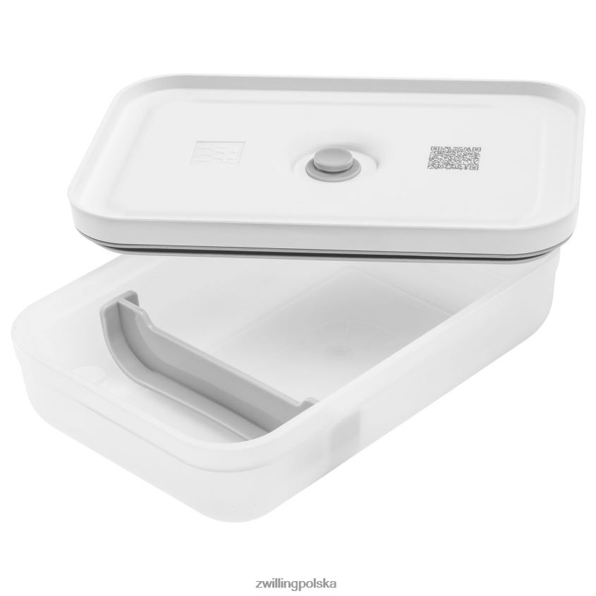 kuchnia pl Zwilling Fresh & Save l, płaskie próżniowe pudełko na drugie śniadanie, plastikowe, półprzezroczyste-szare 48N488473