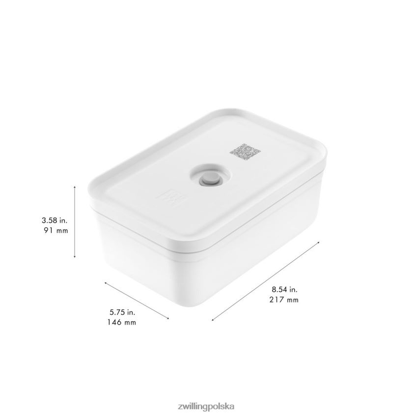 kuchnia pl Zwilling Fresh & Save l próżniowe pudełko na drugie śniadanie, plastikowe, biało-szare 48N488485