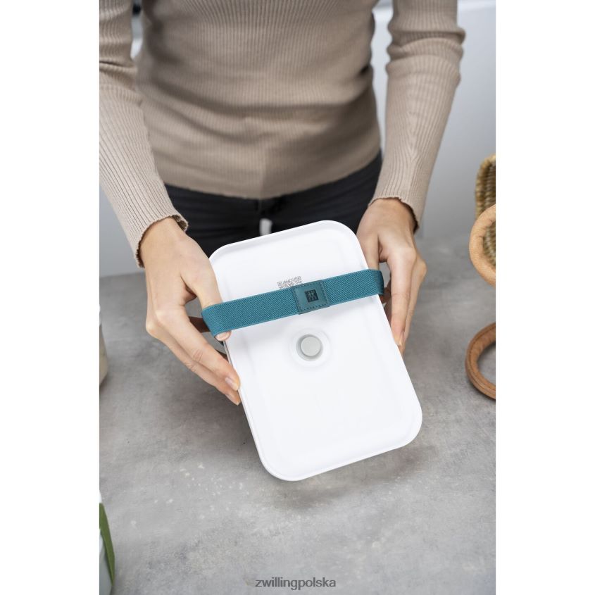 kuchnia pl Zwilling Fresh & Save l próżniowe pudełko na drugie śniadanie, plastikowe, biało-szare 48N488485