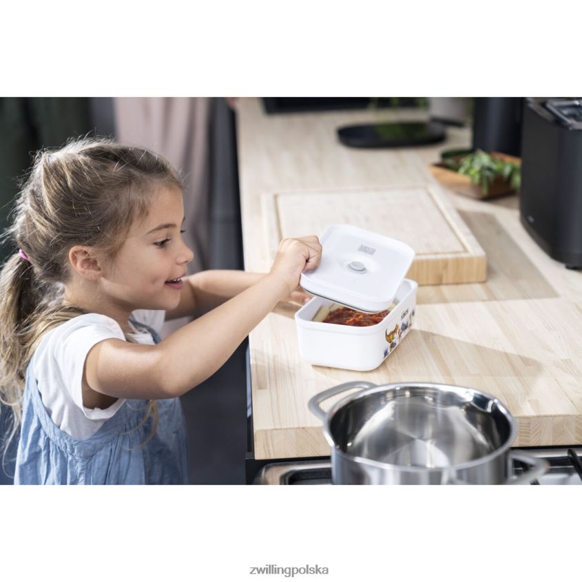 kuchnia pl Zwilling Fresh & Save m dinos próżniowe pudełko na lunch, plastikowe, biało-szare 48N488512