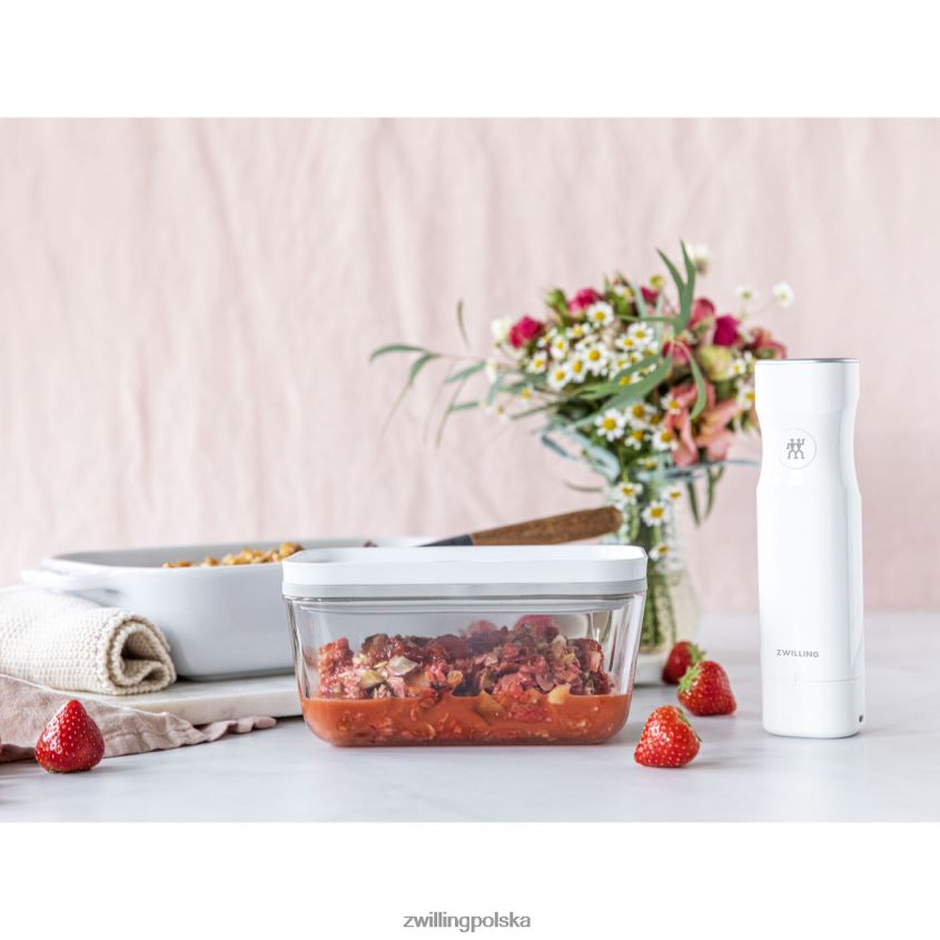 kuchnia pl Zwilling Fresh & Save pompa próżniowa z nasadką do ładowania, biała 48N488452