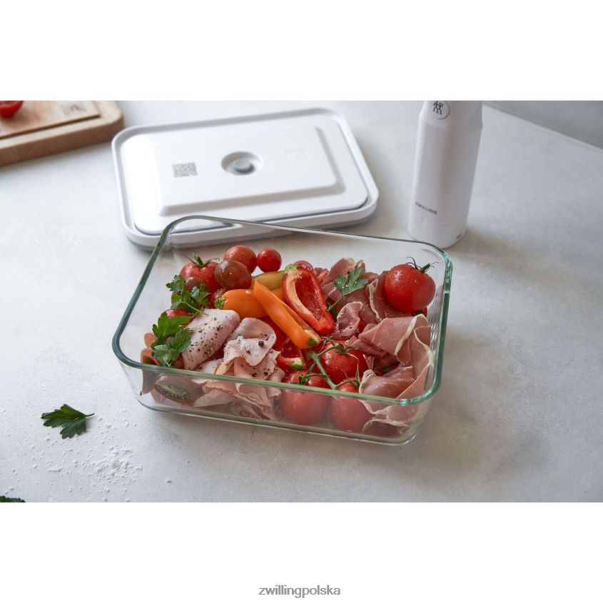kuchnia pl Zwilling Pojemnik do lodówki próżniowej Fresh & Save, szklany, szary 48N488472