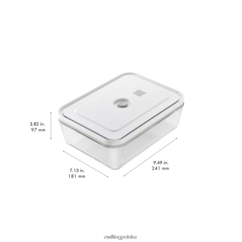 kuchnia pl Zwilling Pojemnik do lodówki próżniowej Fresh & Save, szklany, szary 48N488472