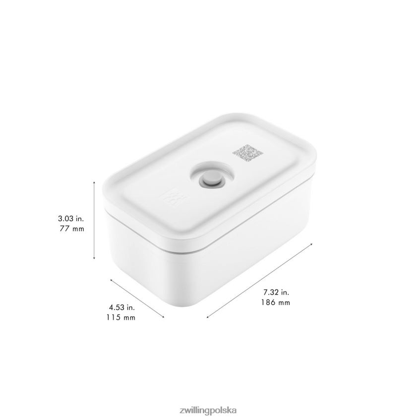 kuchnia pl Zwilling Pudełko na lunch próżniowe Fresh & Save m, plastikowe, biało-szare 48N488504