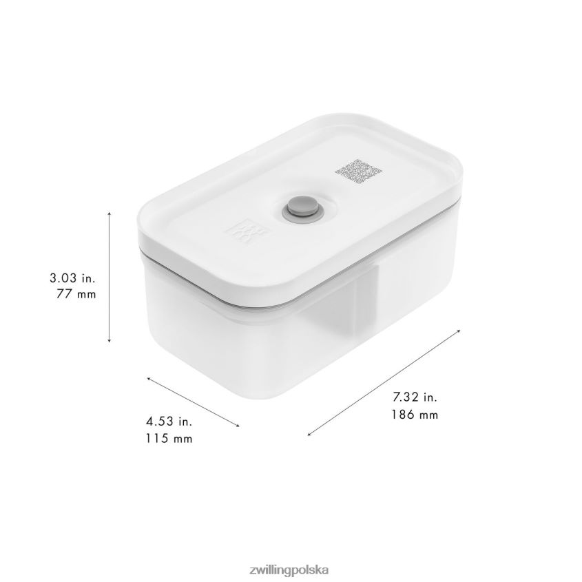 kuchnia pl Zwilling Pudełko na lunch próżniowe Fresh & Save m, plastikowe, półprzezroczyste-szare 48N488483