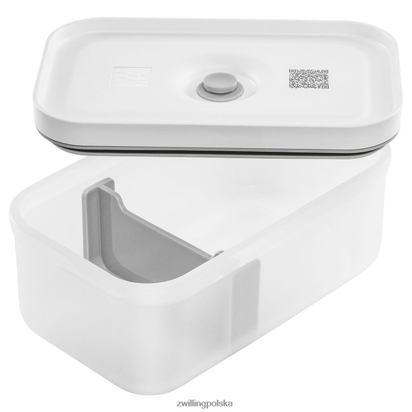kuchnia pl Zwilling Pudełko na lunch próżniowe Fresh & Save m, plastikowe, półprzezroczyste-szare 48N488483