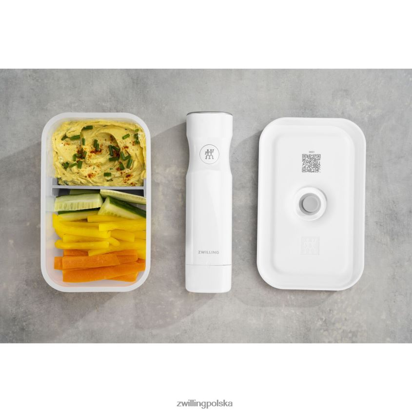 kuchnia pl Zwilling Pudełko na lunch próżniowe Fresh & Save m, plastikowe, półprzezroczyste-szare 48N488483