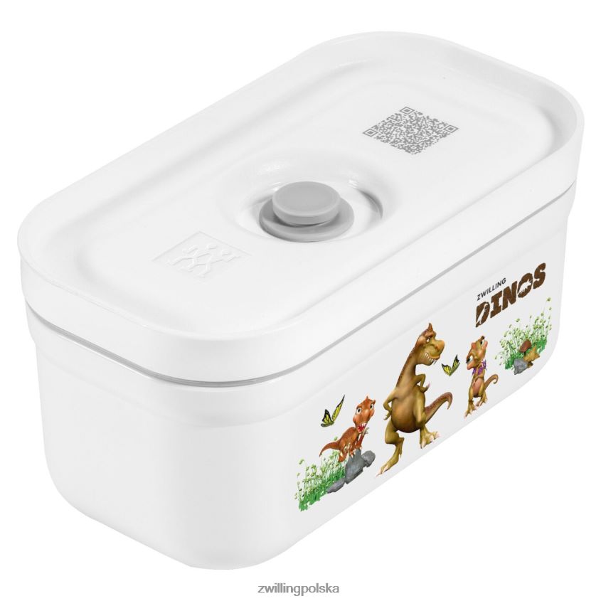 kuchnia pl Zwilling Pudełko próżniowe na lunch Fresh & Save s Dinos, plastikowe, biało-szare 48N488511