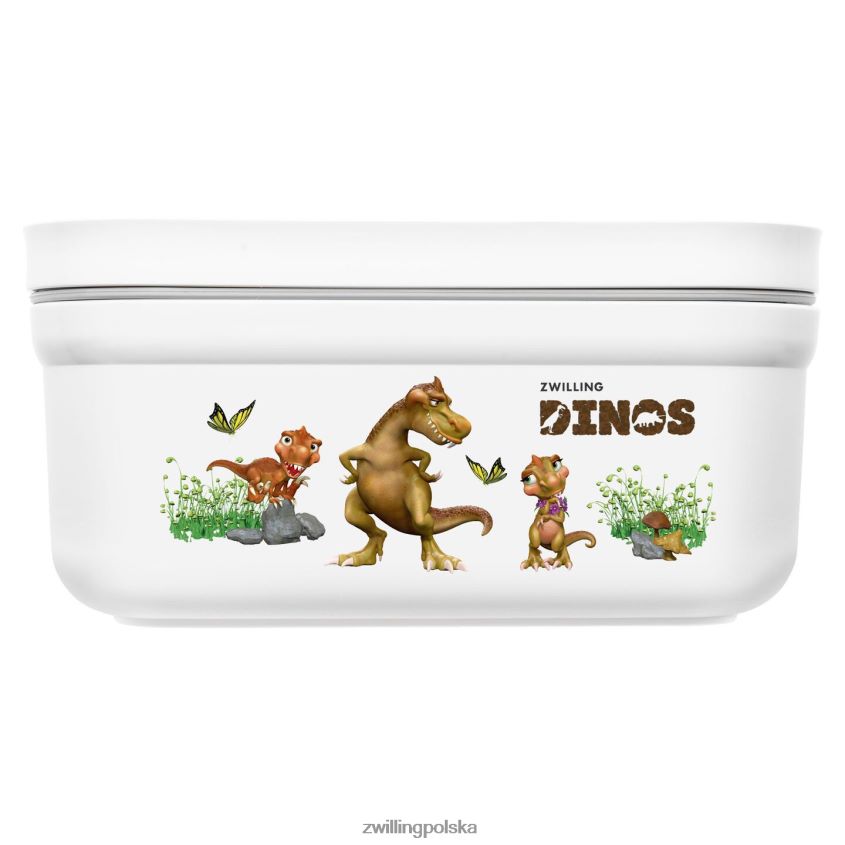 kuchnia pl Zwilling Pudełko próżniowe na lunch Fresh & Save s Dinos, plastikowe, biało-szare 48N488511