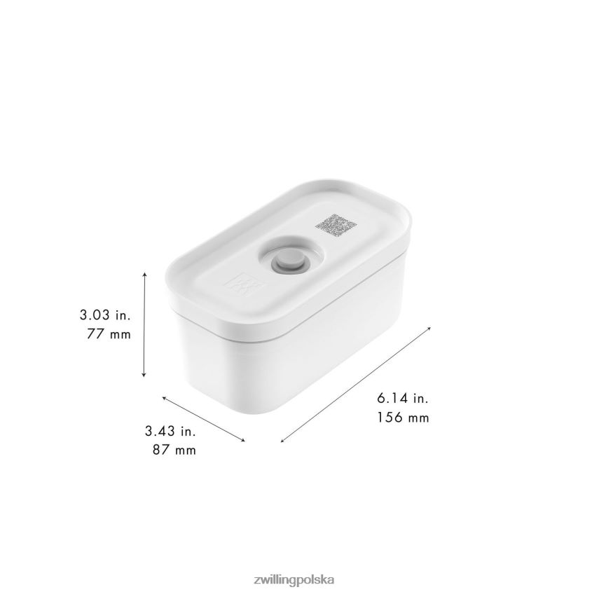 kuchnia pl Zwilling Pudełko próżniowe na lunch Fresh & Save s, plastikowe, biało-szare 48N488501