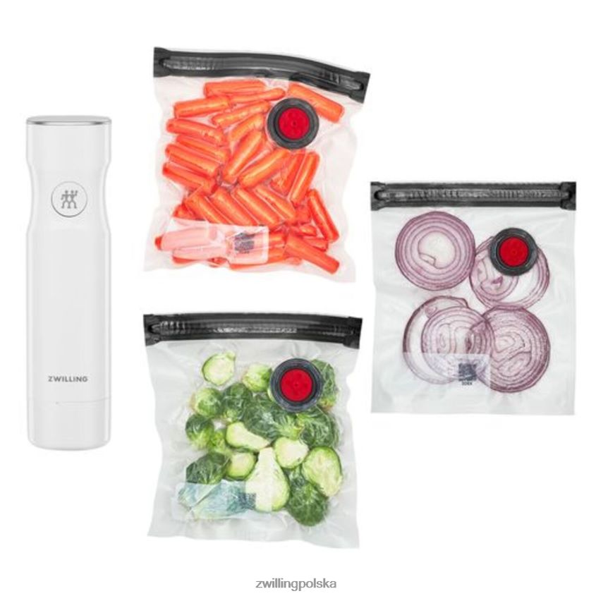 kuchnia pl Zwilling Zestaw Fresh & Save z pompką i torebką, s/m/l / 4 szt., biały 48N488524