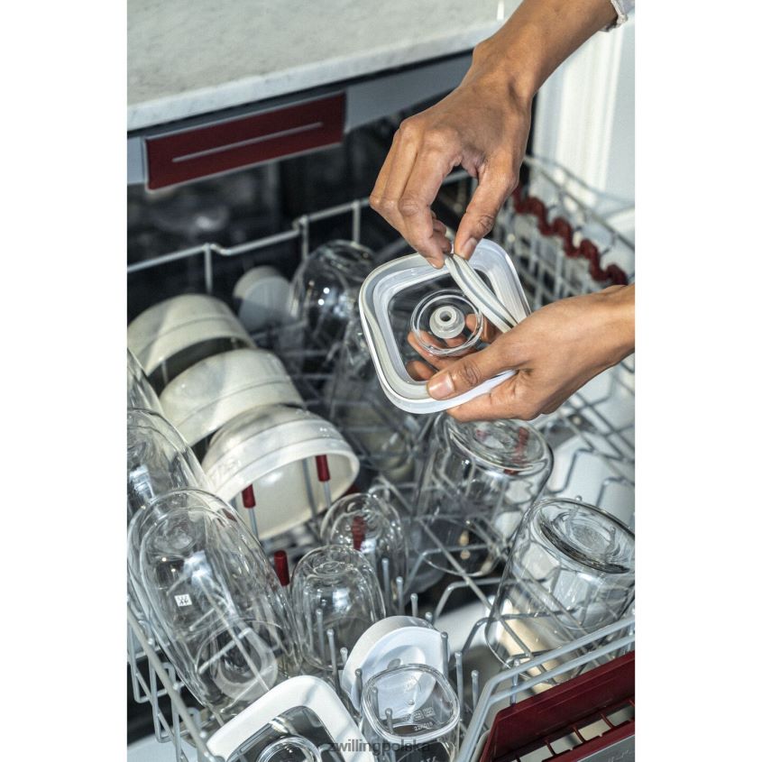 kuchnia pl Zwilling Zestaw pojemników na kostki Fresh & Save, m / 5 szt., przezroczysty-biały 48N488460