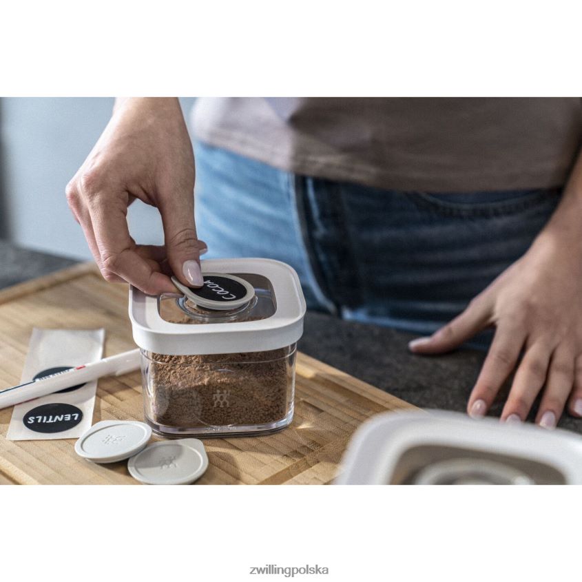 kuchnia pl Zwilling Zestaw pozycjonerów etykiet Fresh & Save Cube, 3 szt., szary 48N488496