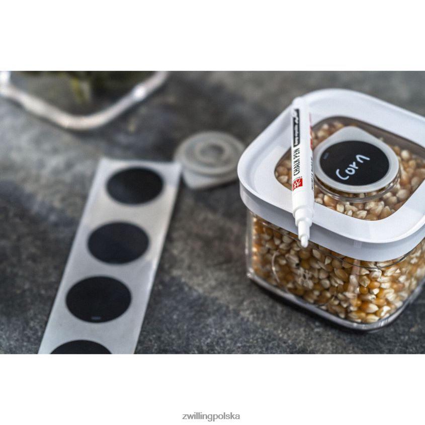 kuchnia pl Zwilling Zestaw silikonowych etykiet Fresh & Save Cube z markerem kredowym, 11 szt 48N488480