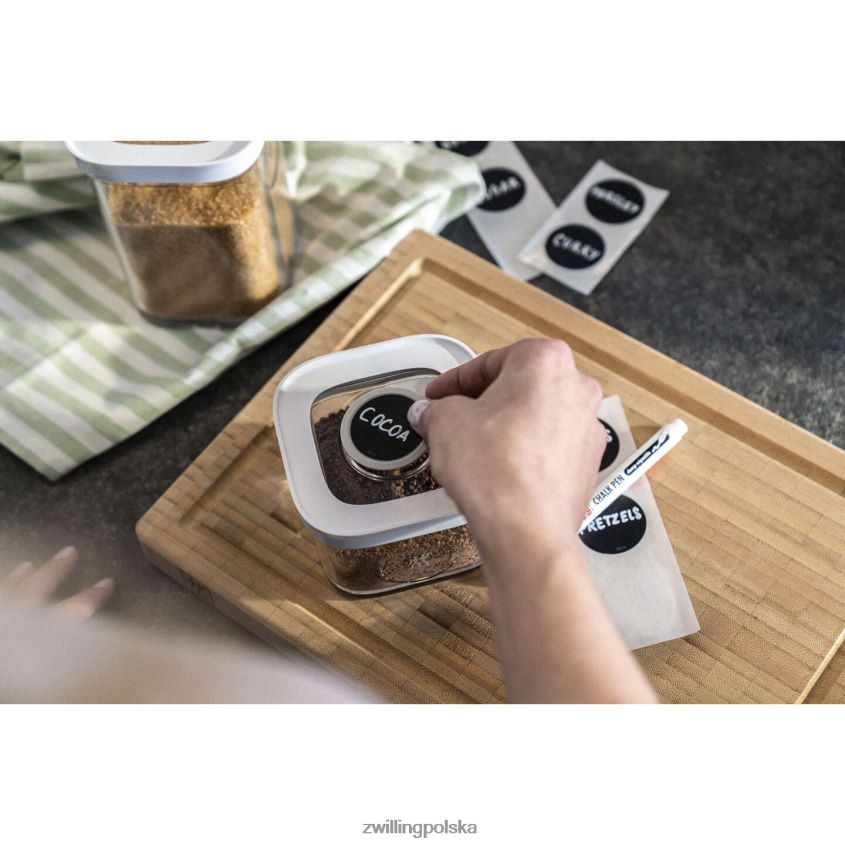 kuchnia pl Zwilling Zestaw silikonowych etykiet Fresh & Save Cube z markerem kredowym, 11 szt 48N488480