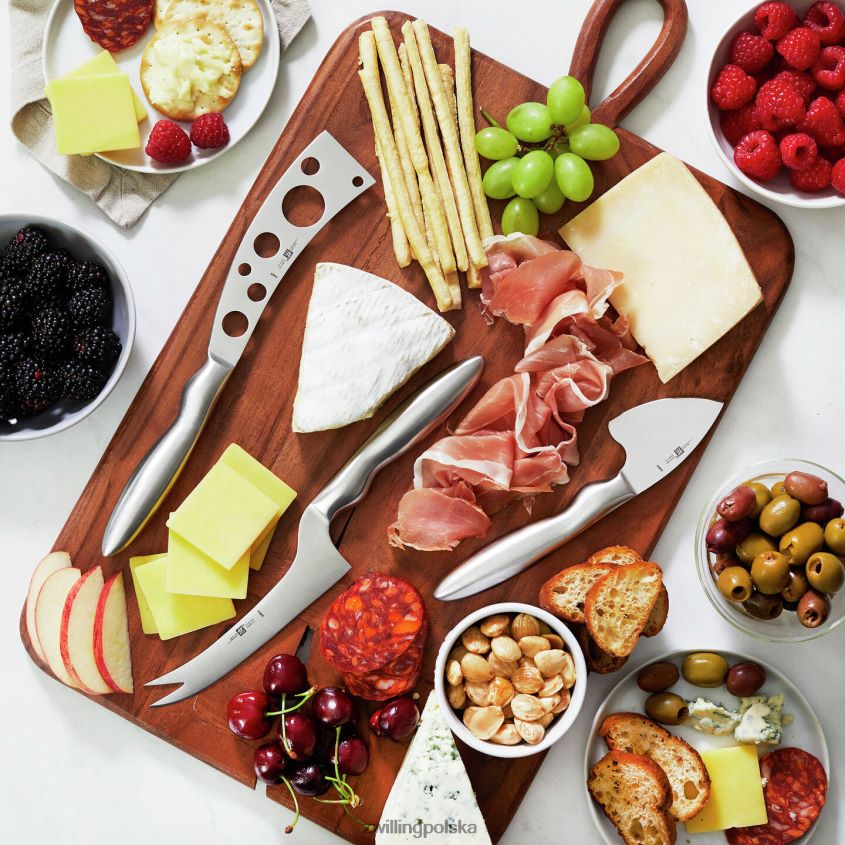 sztućce pl Zwilling akcesoria 3-częściowy zestaw noży do sera ze stali nierdzewnej 48N48813