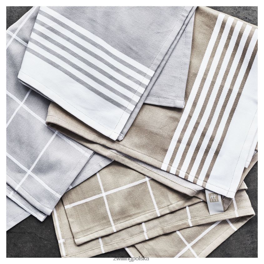 sztućce pl Zwilling ręczniki Zestaw ręczników kuchennych, kolor ciemnoszary 48N48883