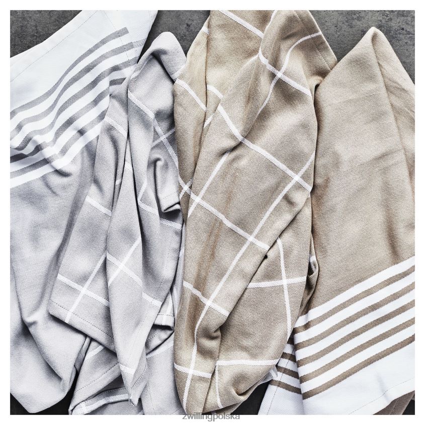 sztućce pl Zwilling ręczniki Zestaw ręczników kuchennych, kolor ciemnoszary 48N48883