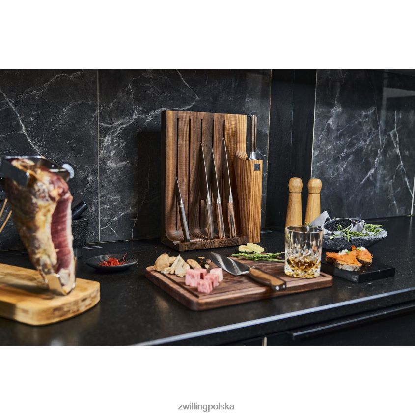 sztućce pl Zwilling twin 1731 7-częściowy zestaw bloków noży, brązowy 48N488367