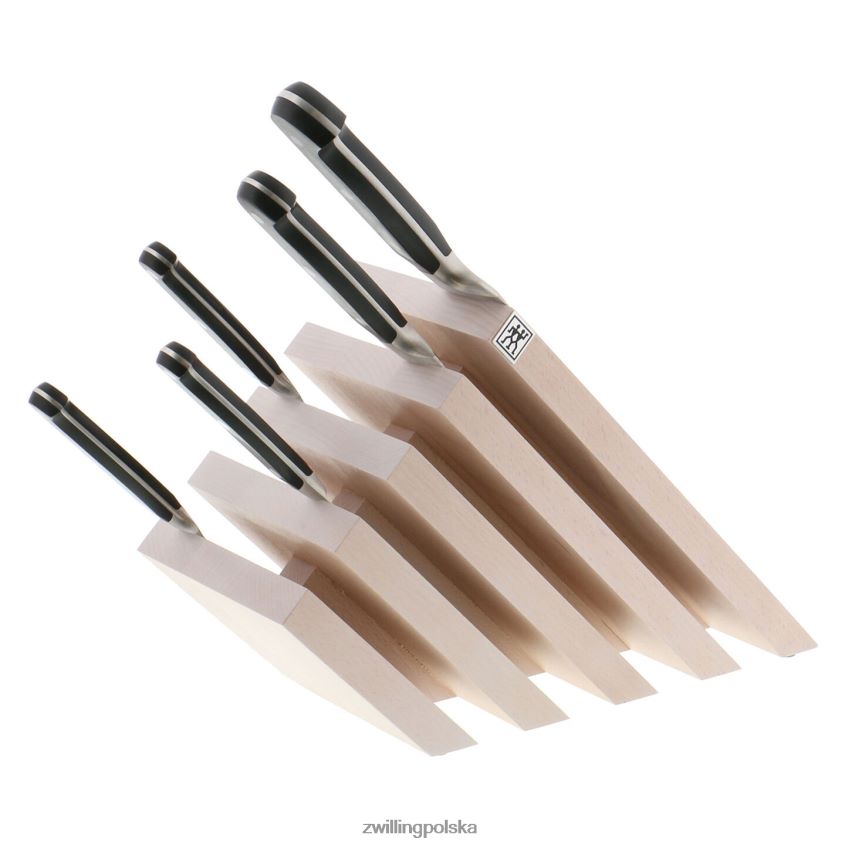 sztućce pl Zwilling drewno bukowe do przechowywania, drewno bukowe, skośny włoski blok magnetyczny - bejcowany na biało 48N488207