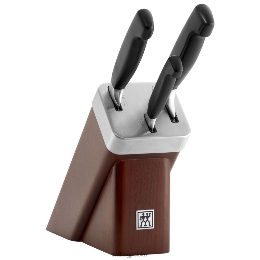 sztućce pl Zwilling czterogwiazdkowy 4-częściowy zestaw noży z blokiem samoostrzącym, brązowy 48N488127