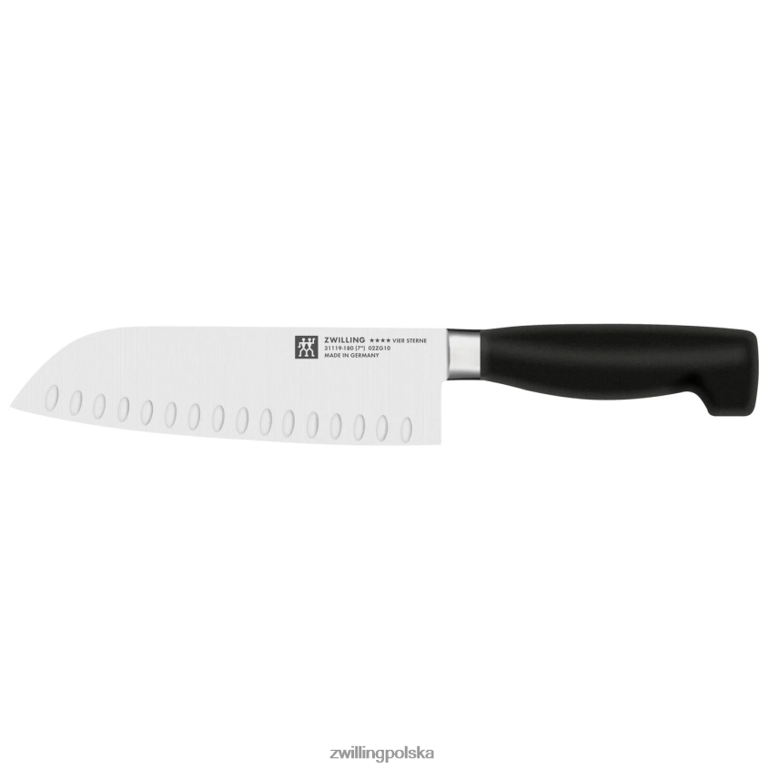 sztućce pl Zwilling czterogwiazdkowy 7-calowy, wydrążony brzeg santoku 48N48837