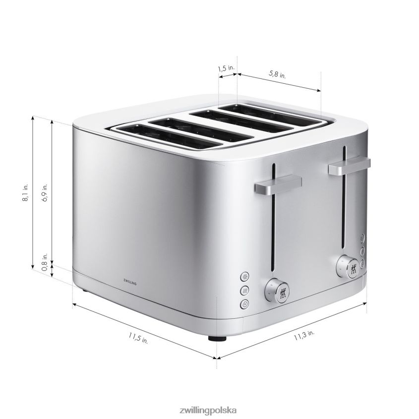 sztućce pl Zwilling Toster na 4 miejsca enfinigy - srebrny - odnowiony 48N488561
