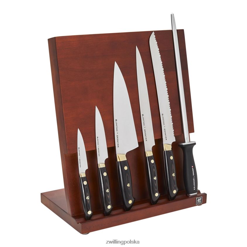 sztućce pl Zwilling bob kramer carbon 2.0 7-częściowy, zestaw bloków noży, brązowo-czarny 48N488248