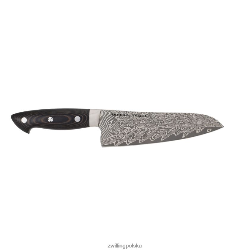 sztućce pl Zwilling kramer - 7-calowy nóż santoku z kolekcji euroline ze stali damasceńskiej o delikatnym ostrzu 48N488129