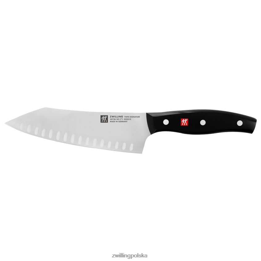 sztućce pl Zwilling Podwójny, charakterystyczny 7-calowy, kołysany nóż santoku, z wydrążoną krawędzią 48N488280