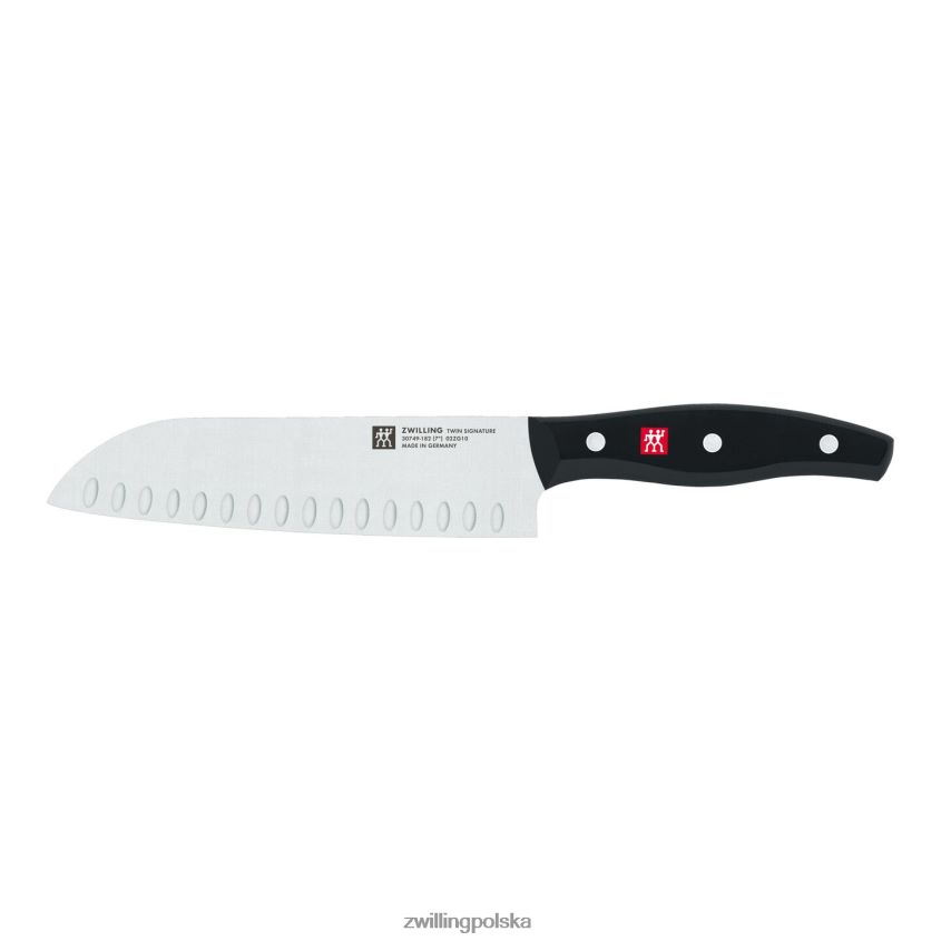 sztućce pl Zwilling podwójny charakterystyczny 7-calowy nóż santoku z wydrążoną krawędzią 48N488136