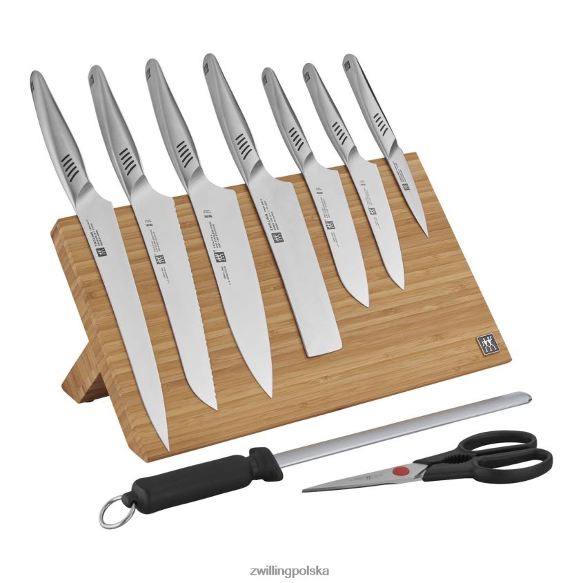 sztućce pl Zwilling Twin Fin II, 10-częściowy zestaw sztalug magnetycznych z bambusa 48N488401