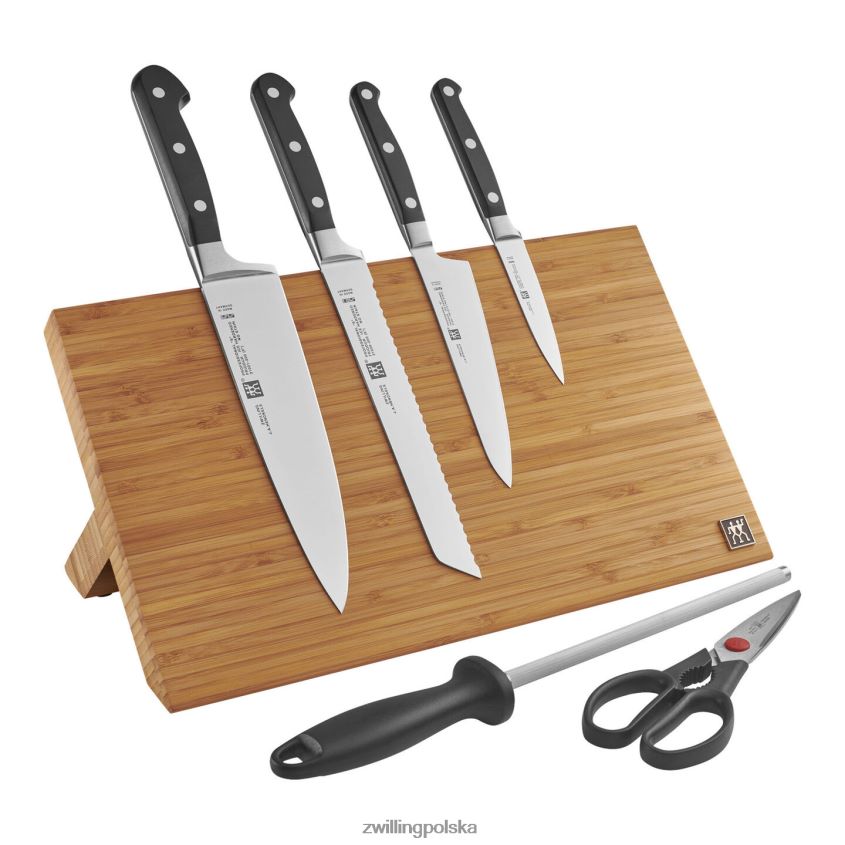 sztućce pl Zwilling professional s 7-częściowy zestaw z bambusową sztalugą magnetyczną 48N488422