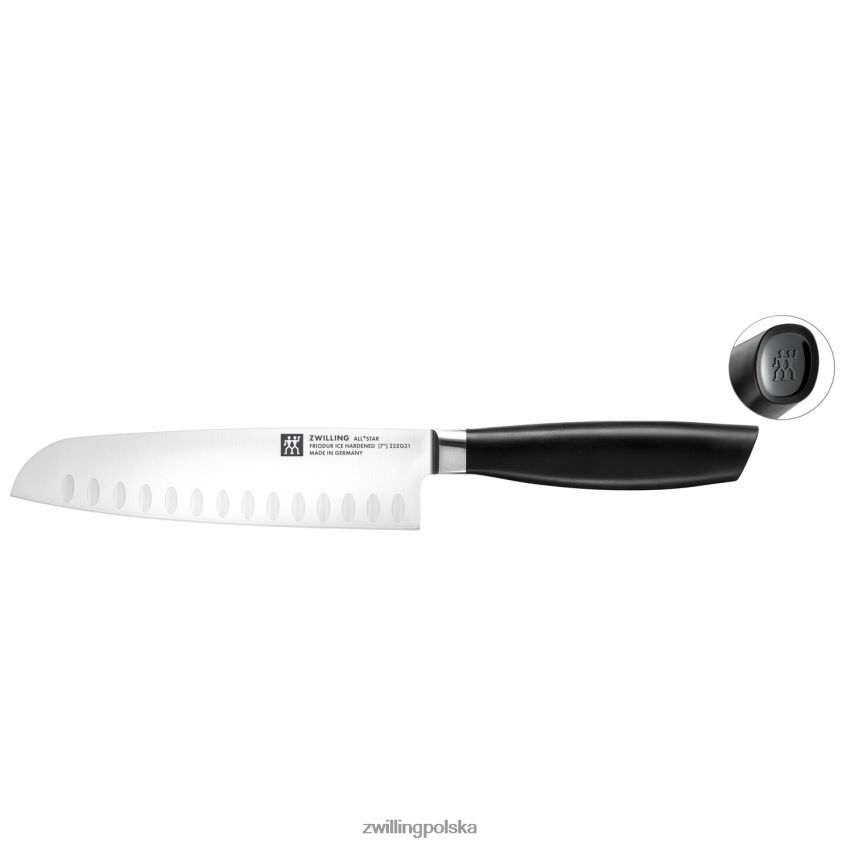 sztućce pl Zwilling all*star 7-calowy, santoku, czarny mat 48N488313