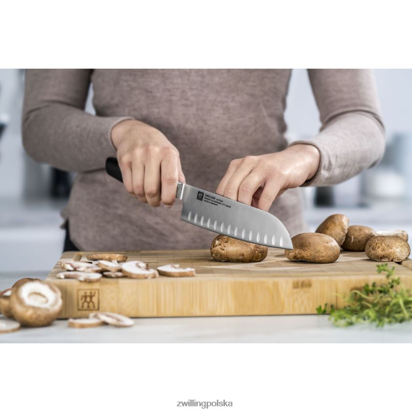 sztućce pl Zwilling all*star 7-calowy, santoku, czarny mat 48N488313