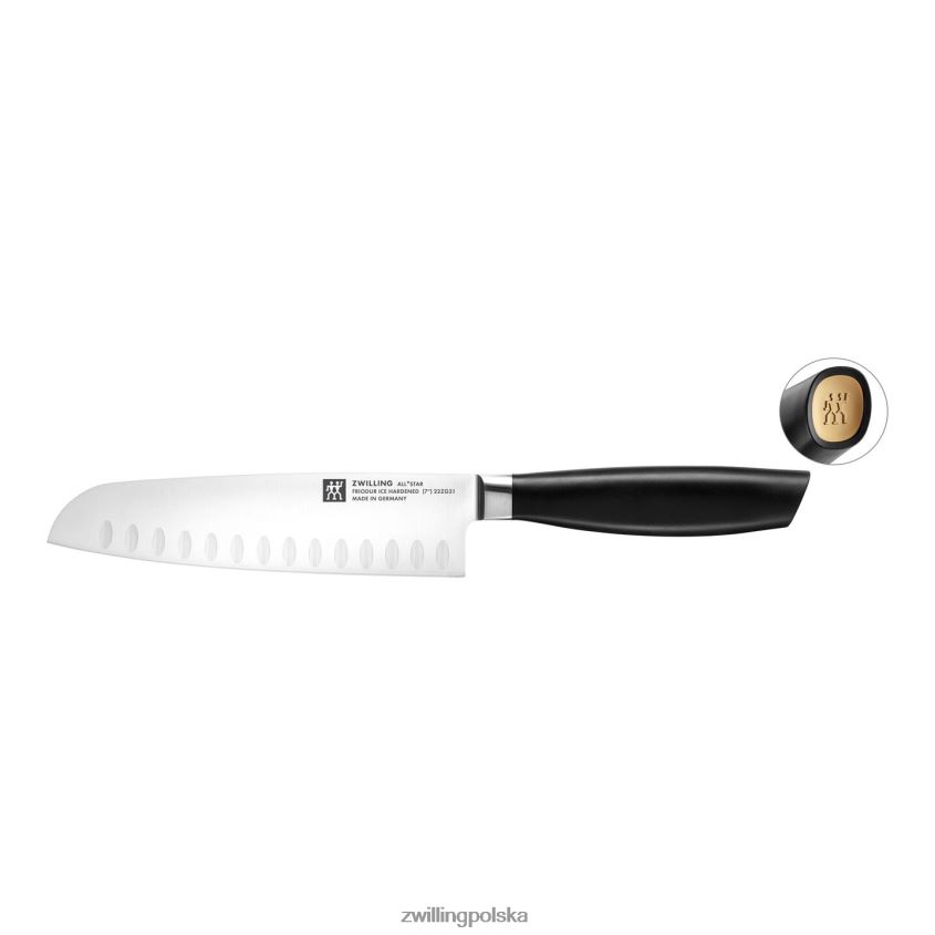 sztućce pl Zwilling all * star 7-calowy, santoku, matowe złoto 48N488315