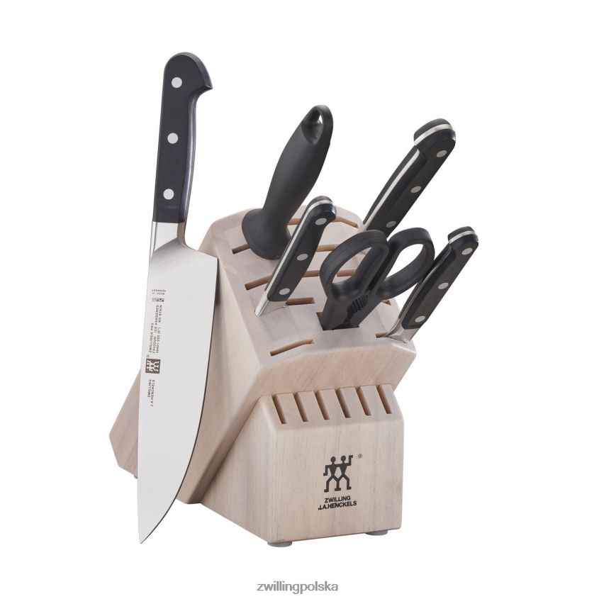 sztućce pl Zwilling pro 7-częściowy zestaw bloków na noże, kolor biały 48N48896