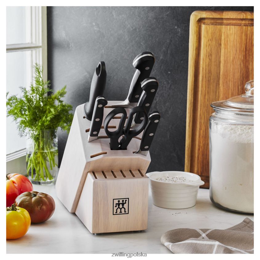 sztućce pl Zwilling pro 7-częściowy zestaw bloków na noże, kolor biały 48N48896