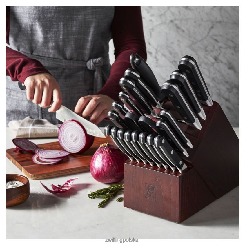 sztućce pl Zwilling pro 22-częściowy zestaw bloków na noże, czarny mat 48N48820