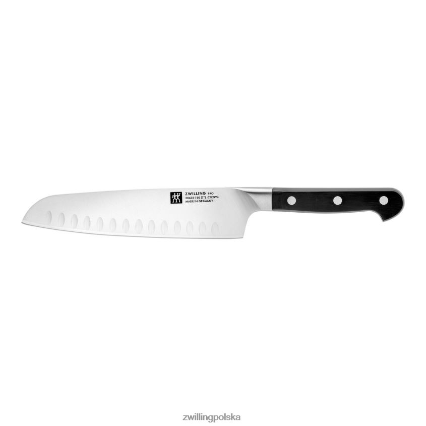sztućce pl Zwilling profesjonalny 7-calowy, wąski nóż santoku z wydrążoną krawędzią 48N488276