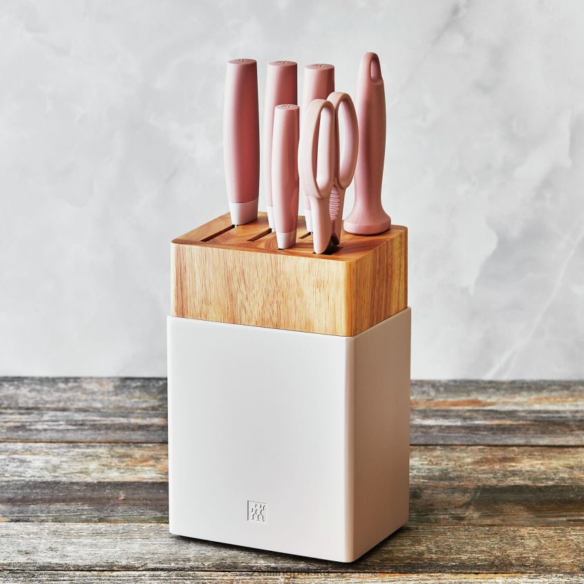 sztućce pl Zwilling teraz 7-częściowy zestaw bloków na noże, różowy 48N488118